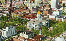 Aerial View Postcard Downtown Denver Colorado postmarked 1957 - £8.68 GBP