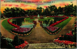 Roger Williams Park Providence RI Rhode Island Linen Postcard A4 - £3.07 GBP