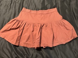 Anthropologie Rust Cotton Smocked Waist Skirt Women’s XL Boho Mini Flowy - $463.72 MXN