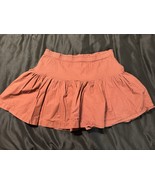 Anthropologie Rust Cotton Smocked Waist Skirt Women’s XL Boho Mini Flowy - $23.98