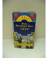 Flickbacks Your Wonderful Year 1933 The Video Greeting Card VHS 1990 Nad... - €4,36 EUR