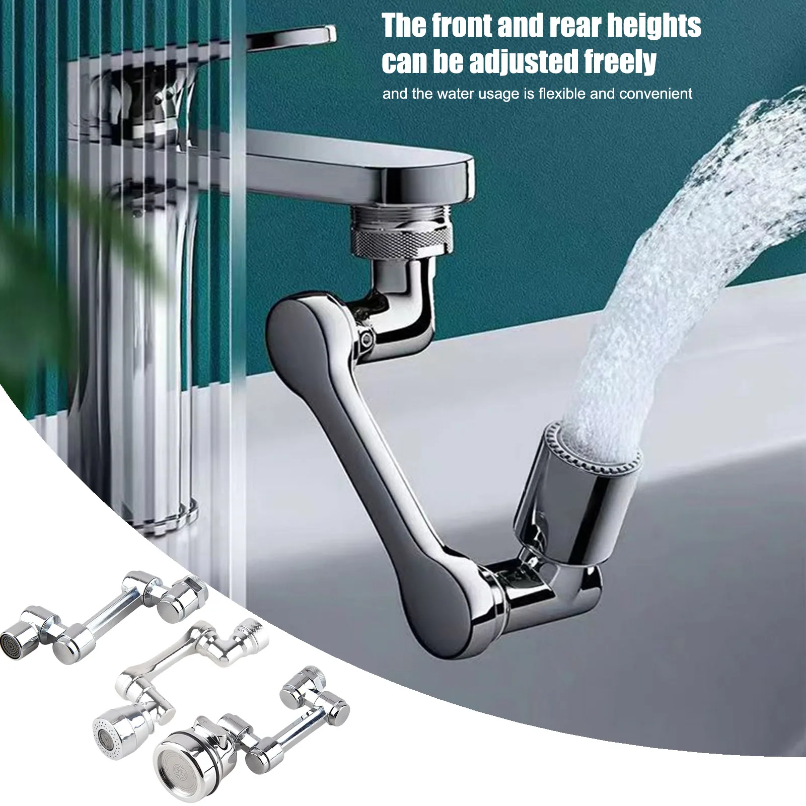 Sporting 1080 Rotatable Faucet Spray Head Wash Basin Kitchen Tap Extender Adapte - £23.82 GBP