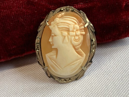 Vtg 800 Silver Cameo Pin / Pendant Combo 4.09g Fine Jewelry Marcasite Br... - £31.61 GBP