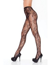 Secret Garden Floral Swirl Fishnet Pantyhose - £11.74 GBP