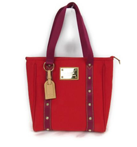Louis Vuitton Antigua Cabas Mm Canvas Tote Bag Rouge FL0016 Auth F/S Japan - £688.70 GBP