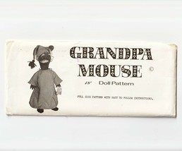 Sewing Vintage Pattern Grandpa Mouse 18 in Doll In Original Stamped Mail... - $12.19