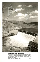 RPPC Overhead View of Grand Coulee Dam WA Washington Postcard 1940s UNP - £3.06 GBP