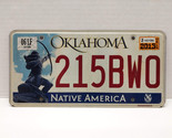 Oklahoma License Plate Native America Archer - Expired 2013 -  215BWO Le... - £6.22 GBP