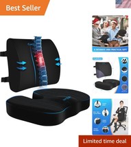Washable Memory Foam Seat Cushion with Non-Slip Base - Sciatica Relief E... - $45.00