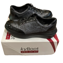 KyBoot Kybun Bern Black Onyx Leather Sneaker Shoes Womens Size EUR 40 1/... - $140.00