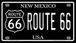 Route 66 New Mexico Black Novelty Mini Metal License Plate Tag - £11.81 GBP