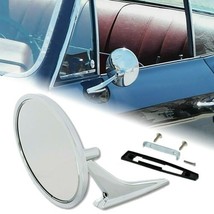 Chrome Metal Exterior Round Rear View Door Mirror Each for 1966-72 Chevy Car - £41.85 GBP