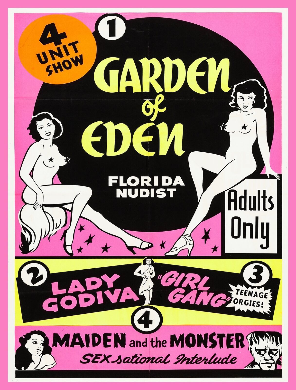 11493.Poster print.Decorative.Wall decoration.Garden of Eden nudist movie