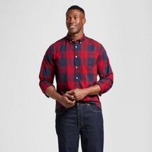 Goodfellow &amp; Co Standard Fit Plaid  Shirt Big &amp; Tall Various Sizes Navy ... - £14.33 GBP