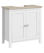 Kleankin Pedestal Sink Storage Cabinet: White - $2,265.51 MXN