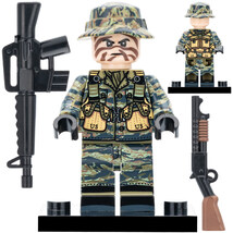 Vietnam War US Tiger Stripe Grunt with Shotgun 1pc Minifigure - $3.99