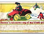 Automobile Comic Haven&#39;t Run Across Any Friends Yet DB Postcard W2 - £3.94 GBP