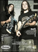 Shadows Fall Matt Bachand Paul Romanko 2003 Ibanez Guitar &amp; Bass advertisement - £3.38 GBP