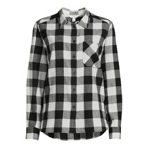 Women&#39;s TIME AND TRU Long Button Down Flannel Shirt Size 3XL XXXL  22 Br... - £7.06 GBP