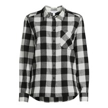 Women&#39;s TIME AND TRU Long Button Down Flannel Shirt Size 3XL XXXL  22 Br... - £6.92 GBP