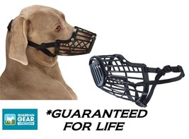 Guardian Gear Xl Dog Basket Cage Muzzle Quick Fit/Release Adjustable Safety Blk - £13.57 GBP