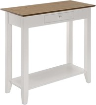 American Heritage 1-Drawer Hall Table With Shelf, Driftwood/White, By - £103.31 GBP