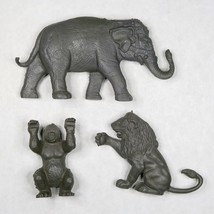 Marx Circus Animals Lot Vintage 1950s Elephant Lion Gorilla Gray Vinyl F... - $19.70