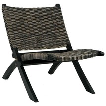vidaXL Black Rattan Indoor Chill Chair - Natural Wicker Patio Lounge Seat - $3,786.91 MXN