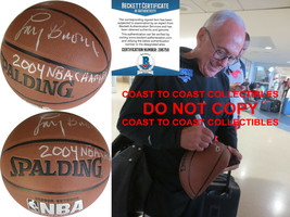 Larry Brown Detroit Pistons 76ers autographed NBA Basketball COA proof B... - £158.26 GBP
