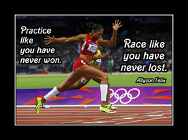 Allyson Felix Inspirational Running Quote Poster Print Unique Motivation Gift - £16.07 GBP+