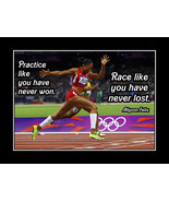 Allyson Felix Inspirational Running Quote Poster Print Unique Motivation... - £15.75 GBP+