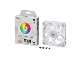 Asus Tuf Gaming TF120 Argb White Edition Chassis Fan 3-Pin Customizable Le Ds Bla - £38.70 GBP