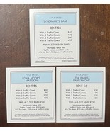 2007 Pixar Edition Monopoly Replacement Pieces: 3 Property Cards - $63.69 MXN