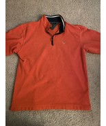 Tommy Hilfiger Vintage Collared Fleece Pullover Orange Mens 2XL - £30.17 GBP