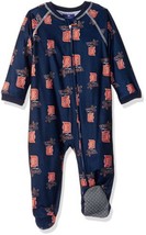 NWT MLB Detroit Tigers Baby 18 MO Navy Sleepwear All Over Print Zip Up C... - $15.79