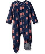 NWT MLB Detroit Tigers Baby 18 MO Navy Sleepwear All Over Print Zip Up C... - £12.42 GBP
