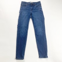 Madewell Womens Skinny Jeans Dark Blue 28 Skinny 9&quot; High Rise Denim - $254.52 MXN
