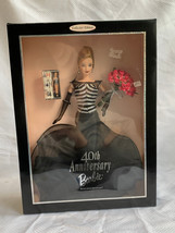 Vtg 1999 Mattel Inc &quot;40th Anniversary Barbie Doll&quot; in Box Blond Hair Blue Eyes - £77.93 GBP