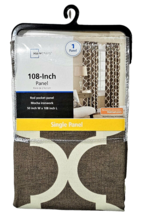 Mainstays 50 X 108 Inch Single Panel Mocha Ironwork Brown Beige - $25.99