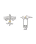Sterling Silver and 14K Yellow Gold Fleur de Lis Cufflinks - $399.00