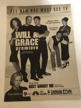 Will &amp; Grace Just Shoot Me Tv Guide Vintage Print Ad Woody Harrelson Tpa15 - £5.62 GBP