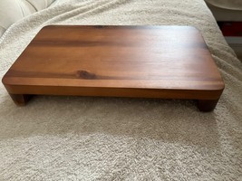 Wood Pedestal Stand 12x7x1.8 inches, Farmhouse Wood Riser, 100% Natural ... - $30.70 CAD