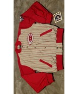 Vintage Rare Cooperstown Collection Cincinnati Reds Pinstripe Jacket Size L NWT - $111.45
