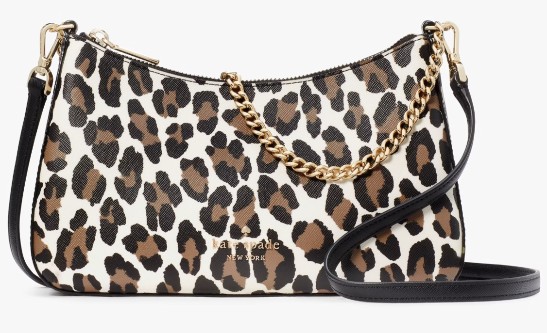 Kate Spade Madison Leopard Medium Convertible Crossbody KH460 Cheetah Leopardo