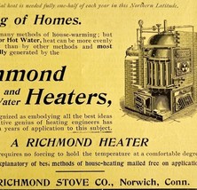 Richmond Steam Hot Water Heaters 1894 Advertisement Victorian Heating AD... - $19.99