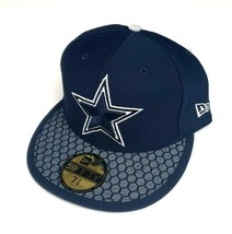 New Era Dallas Cowboys NFL 59Fifty OF Sideline Fitted Hat Navy Size 7 1/4, 7 1/2 - £26.86 GBP