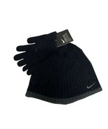Nike Beanie Hat and Gloves 2 piece set Big Kids Boys Youth Black Gray - €17,28 EUR
