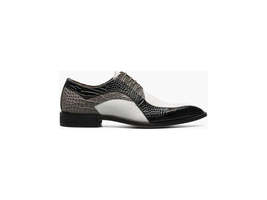 Stacy Adams Turano Bike Toe Oxford Croc Print Shoes Black Multi 25576-910 image 7