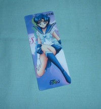 Sailor moon bookmark card sailormoon  anime  mercury - blue back - $7.00