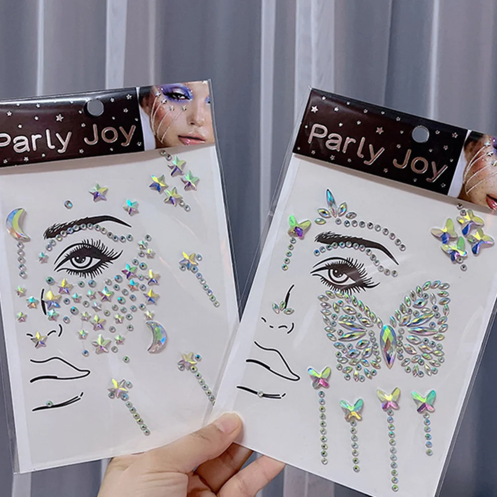 House Home Glitter Face Jewelry Face Jewels Stickers Diamond Makeup Body Art Eye - £19.92 GBP